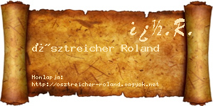 Ösztreicher Roland névjegykártya